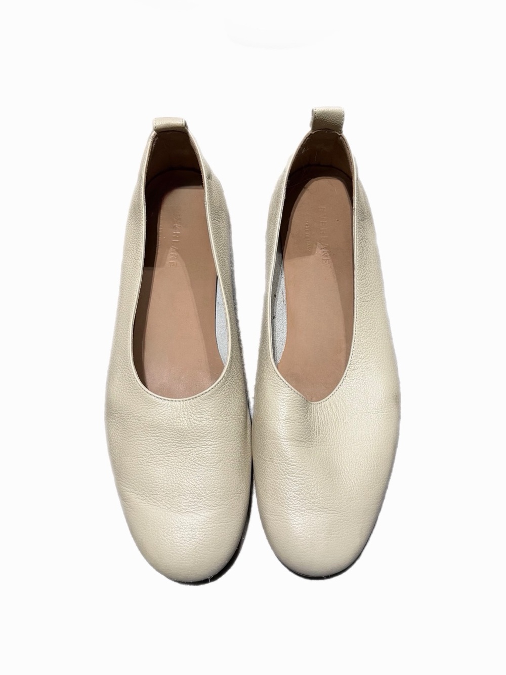Everlane THE DAY GLOVE leather ballet flat size 10 cream ivory off white